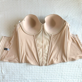 36DD NEW Cassandra Intimates Caress Too Strapless Corset Bustier Beige