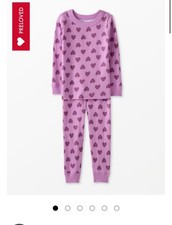Size 5 Pajama Set Hanna Andersson 100 cotton Purple Hearts