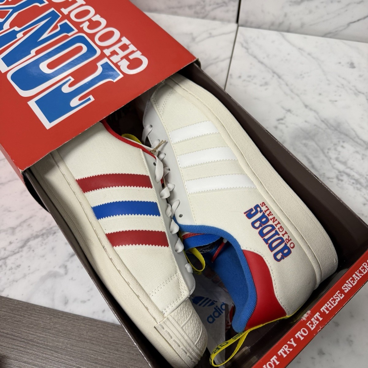Size 9 - Tony's Chocolonely x adidas Superstar White | eBay