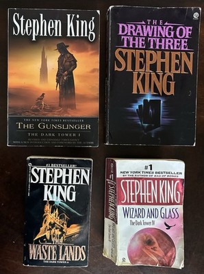 Stephen King Dark Tower Lot 4 Plume Gunslinger Wastelands Drawing of Three PB