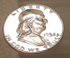 1954 Gem  Proof  Franklin  EYE CANDY " Blazing  Original  Luster "  #729 - 7