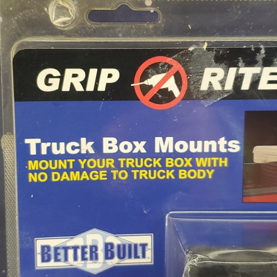 Braçadeiras Better Built Grip Rite sem perfuração caminhão caixa de ferramentas montagem peça - NOVO  - Imagem 3 de 4