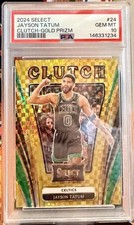 2024 Panini Select Jason Tatum Clutch GOLD Prizm /10 PSA 10 GEM MINT Celtics