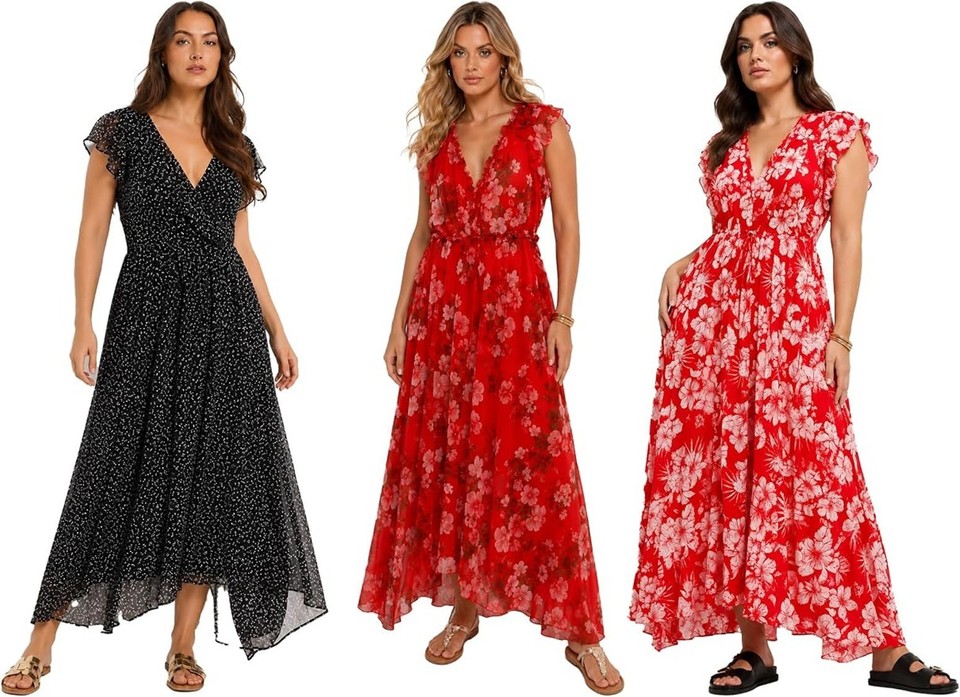Vestido de verano Ex Curve talla grande maxi floral sin mangas ropa para mujer £40
