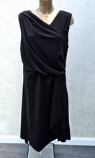 Navabi Rinata Black Draped Dress Size 20 Plus Size Curve Wedding Guest Party NEW