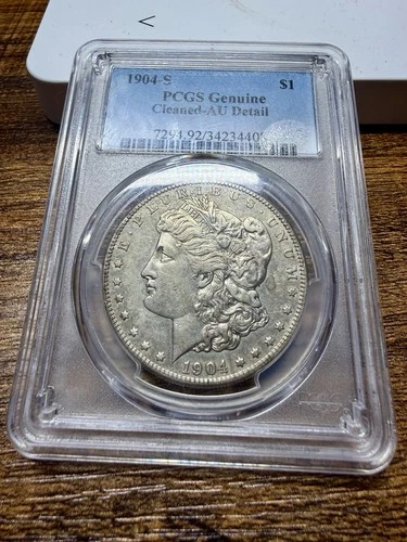 1904 S Morgan Silver Dollar PCGS AU Detail, $1300  Greysheet Wholesale For AU50