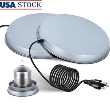 Heated Chicken Waterer 11in Poultry Warmer Thermostatic Control Livestock New