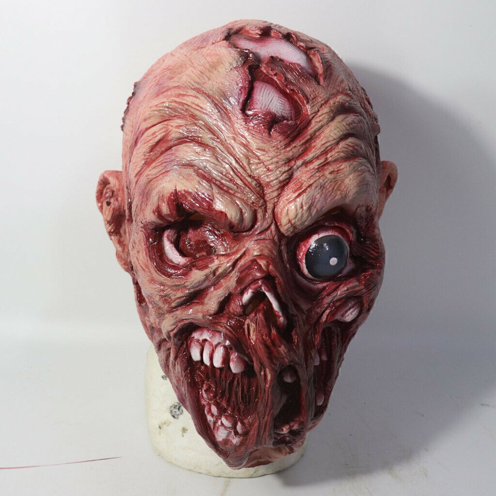 Asqueroso Sangriento Zombie Máscara Látex Espeluznante Horror Halloween Disfraz Fiesta