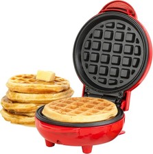 Giles & Posner Mini Waffle Maker Machine Non-Stick Compact Treat Maker 550W