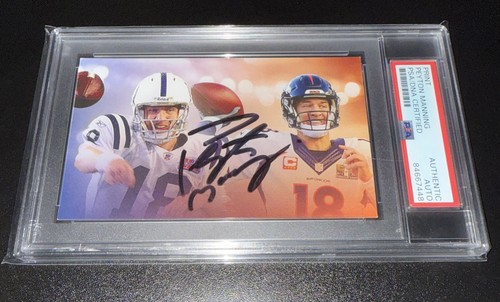 Peyton Manning PSA/DNA Authentic Autographed Photo Colts Broncos 3x5