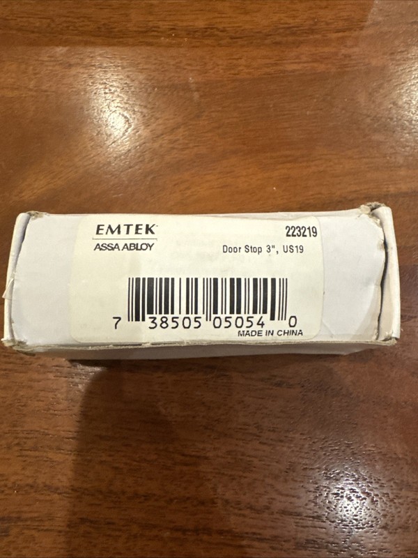Emtek 2232US19  3 Inch Long Baseboard Door Stop - Flat Black
