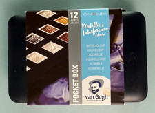 Van Gogh Royal Talens Metallic  Interference Water Color Set, 12 Pans