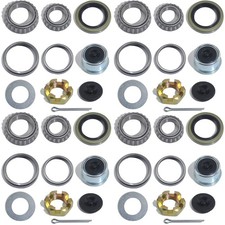 iBroPrat 4 Sets 3500 LB Boat Trailer Axle Bearing Kits, L68149 L44649 silver