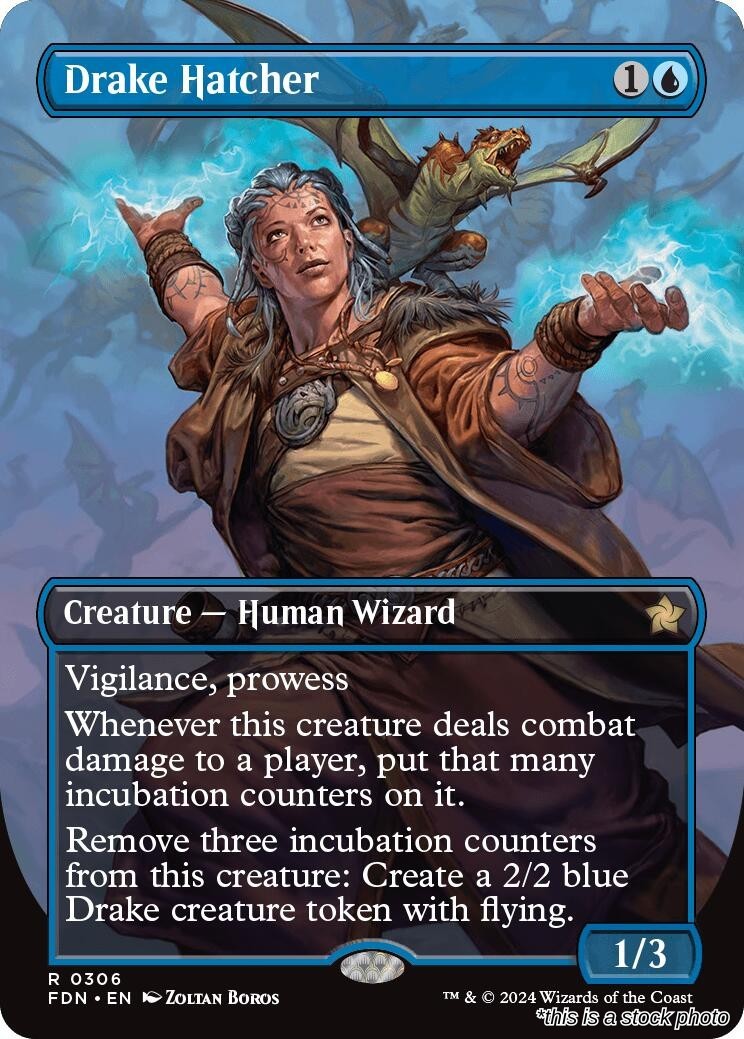 Drake Hatcher (Borderless) FDN 306 MTG Foundations Rare EN NM