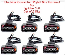 Set of 6 Kits Electrical Connector of Ignition Coil UF529 Fits: VW Audi Porsche 