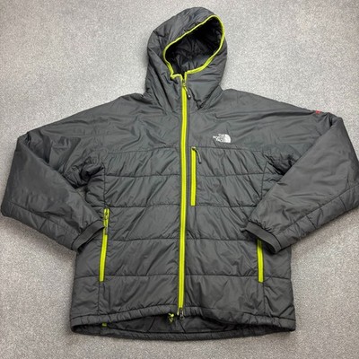North Face Jacke Erwachsene Large grau Puffer isoliert Summit Primaloft Kapuze Herren