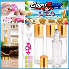 10ml Roller Bottles for Essential Oils 4 Pack Clear Glass Stainless Steel Ball