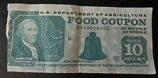 USDA FOOD STAMP COUPON $10.00 1993 B E639608305 TOKEN COUPON scrip USDA