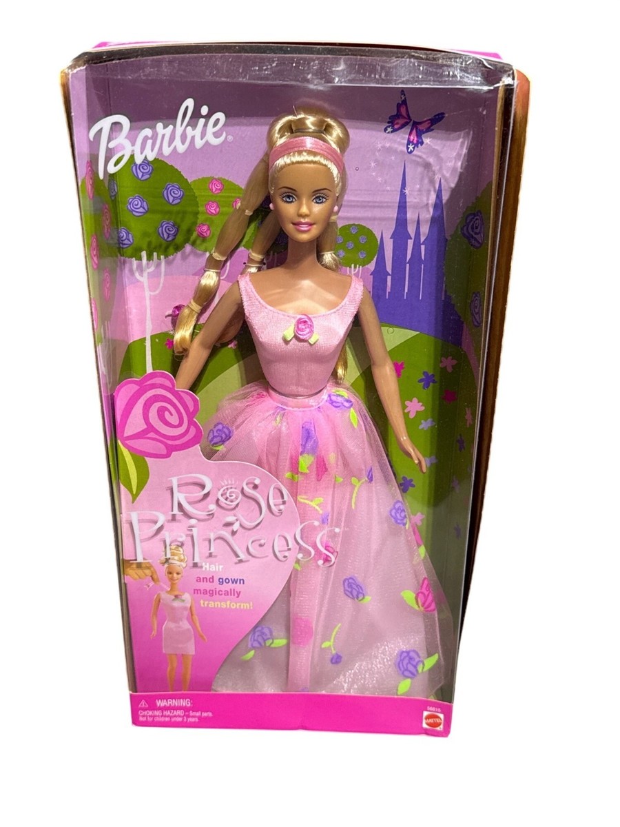 Barbie Rose Princess Doll 2000 Mattel In Original Box Hair & Gown