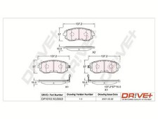 Bremsbeläge Vorderachse DP1010.10.0069 Dr!ve+ für SUBARU TOYOTA