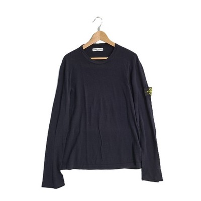 Stone Island Pullover Herren Gr. L Navy Blau Baumwolle Longsleeve Made in Italy