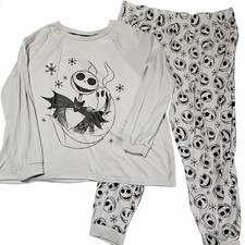 Disney Nightmare Before Christmas Women 2 Piece Pajamas Set XL 16-18 Gray