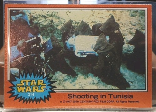1977 Topps Star Wars #314 Shooting in Tunisia — Raw