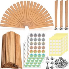 420PCS Wood Wicks for Candles Making with 100 Crackling Wood Candle Wicks & 100