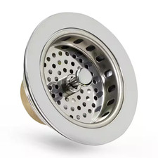 3-1/2 In. - 4 In. Heavyduty Kitchen Sink Stainless Steell Drain Assembly with St