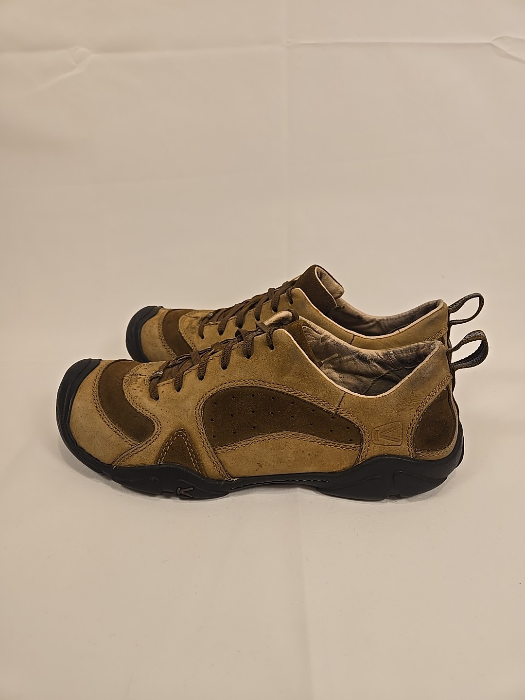 Scarpe da trekking uomo KEEN marroni 0707 stringate basse taglia 9 5 pelle escursionismo