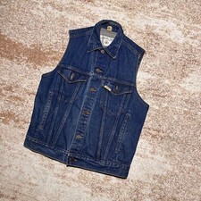 Vintage 1990s Sheplers Denim Vest Made in USA Size Medium Western, cowboycore,
