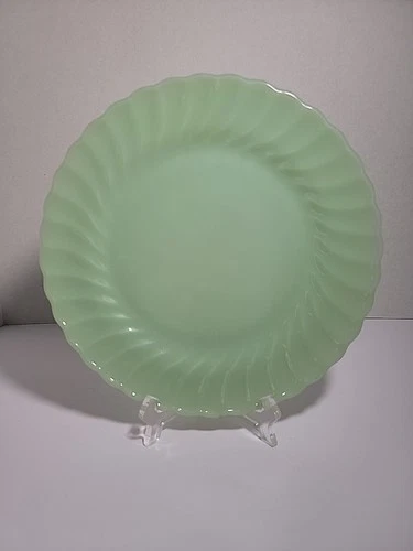 FIRE KING JADEITE SHELL DINNER PLATE WITH LOGO