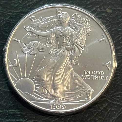 1999 American Eagle Dollar Uncirculated 1 oz .999 Silver, Littleton Liberty Pack