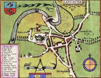 Reproduktion alter Plan von Lancaster 1617