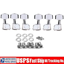 3R3L Inline Guitar Tuners String Tuning Pegs Square Big Sealed Machine Heads