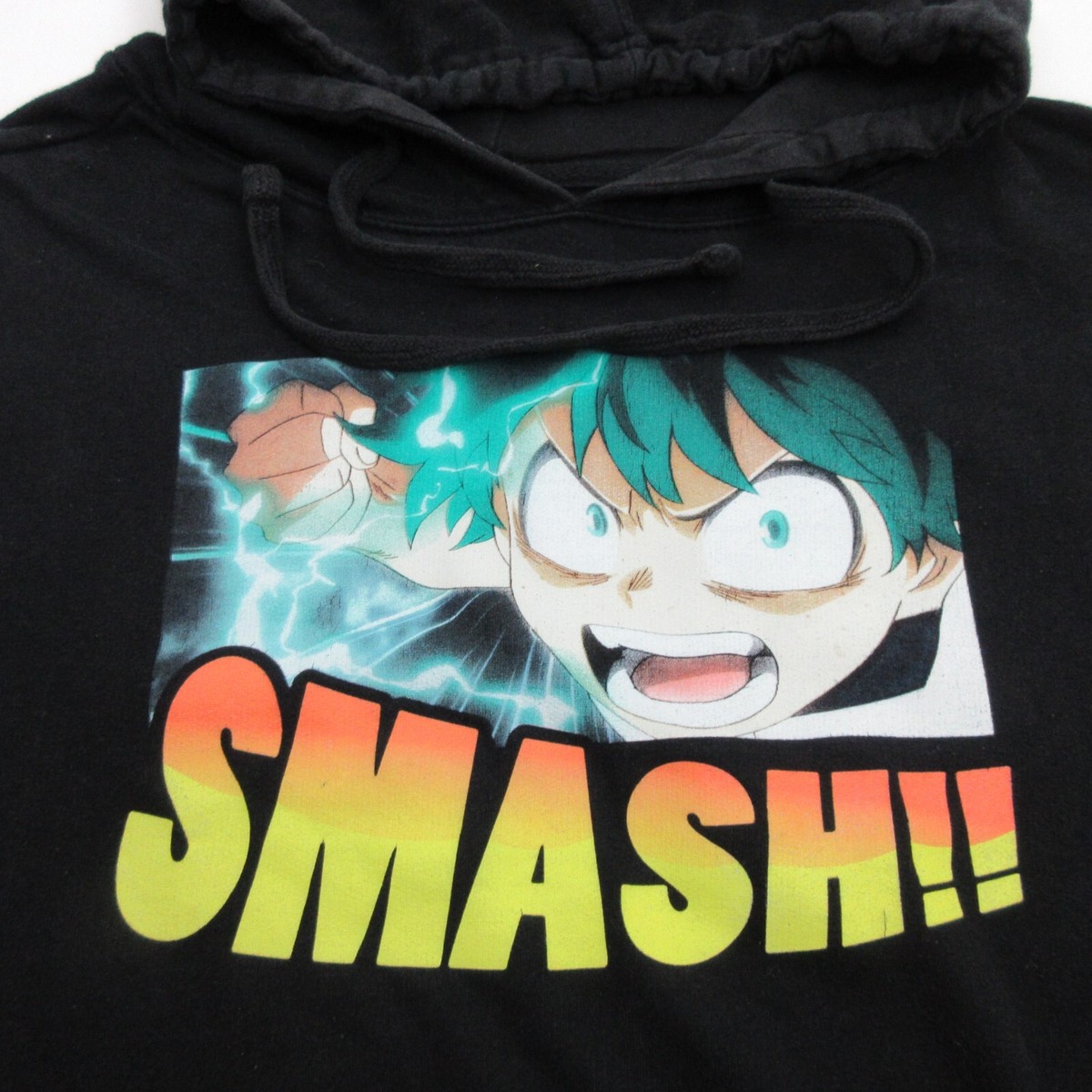 My Hero Academia Sweater Adult Large Deku Smash Hoodie Graphic