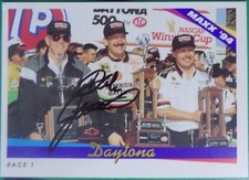 Dale Jarrett Interstate Batteries DAYTONA 500 WINNER Autographed Card