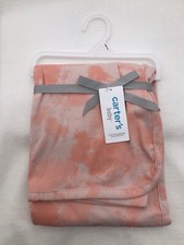 Carter Girls Baby Blanket Coral Pink Oeko Tex Tye Dye 100 Cotton Swaddle Knit