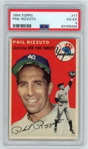 1954 Topps #17 Phil Rizzuto New York Yankees HOF PSA 4 VG-EX Nice Centering