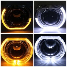Headlight Led Angel Eye Shroud For Bi Xenon Projector Len Hella Q5 Covers Bezels