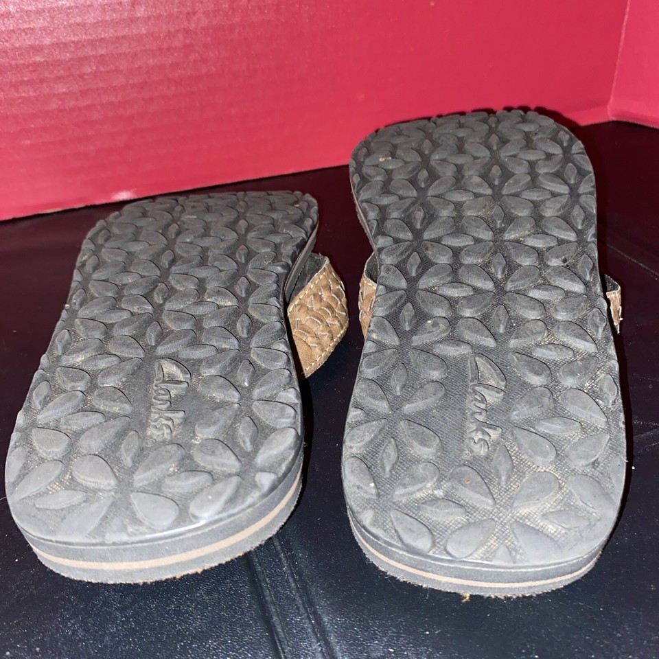 Collection by Clarks Fenner Nerice Brown Flip Flops Women's 8M Thong