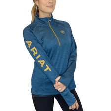 Ariat Ladies Tek Team Teal & Brown 1/2 Zip Sw...