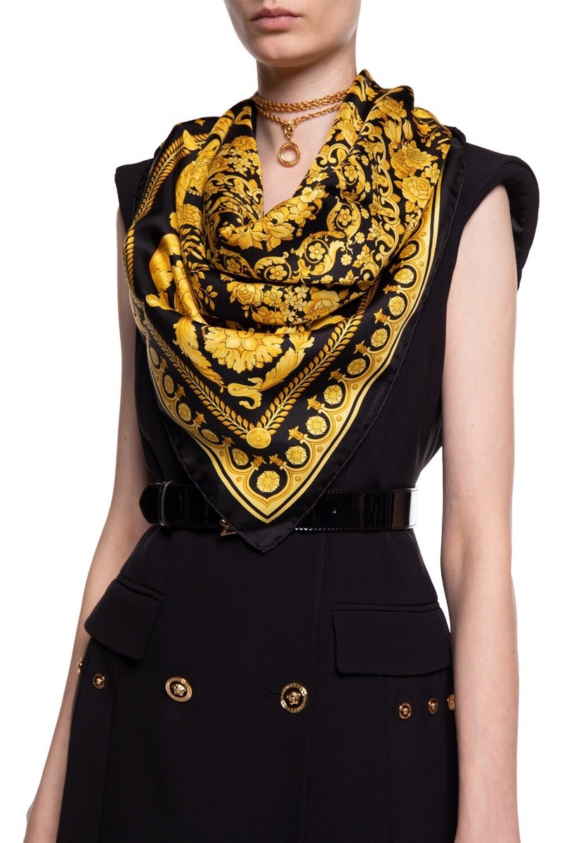 VERSACE BAROCCO SILK SCARF FOULARD | eBay