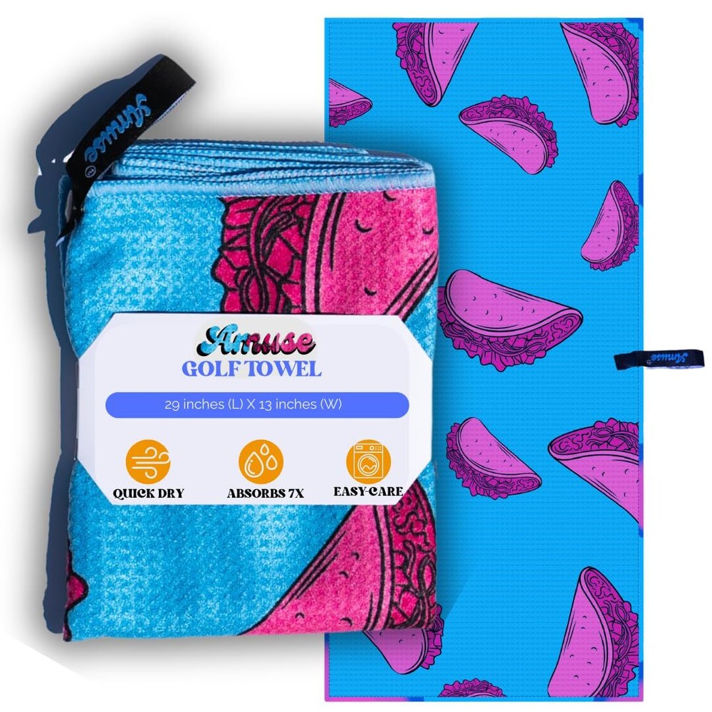 Pickleball Towel - Microfiber Cooling Sweat Towels with Cute Print - Pickleba...