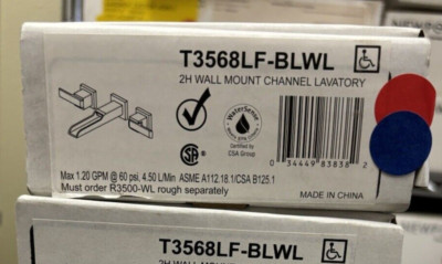 Delta T3568LF-BLWL Wall Mount Channel Bathroom Faucet Trim-Matte Black