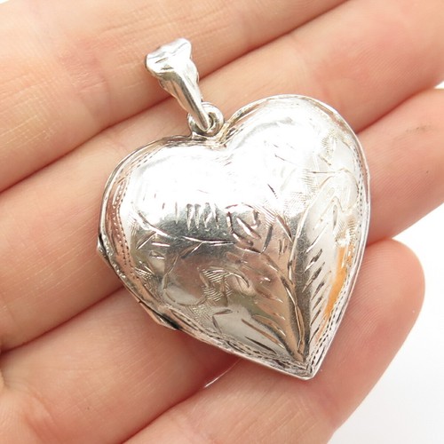 925 Sterling Silver Vintage Etched 
