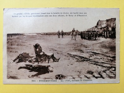 CPA NOIRMOUTIER auf der INSEL 1794 vor dem SCHLOSS GENERAL von ELBÉE erschossen