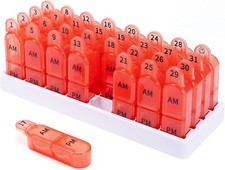 Organizador de pastillas mensual, organizador de pastillas de 30 d as 2 veces