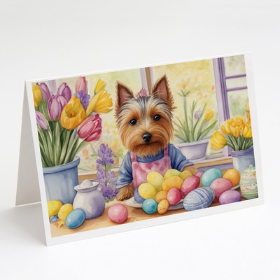 Decorating Easter Silky Terrier Greeting Cards Envelopes Pk 8 DAC6904GCA7P