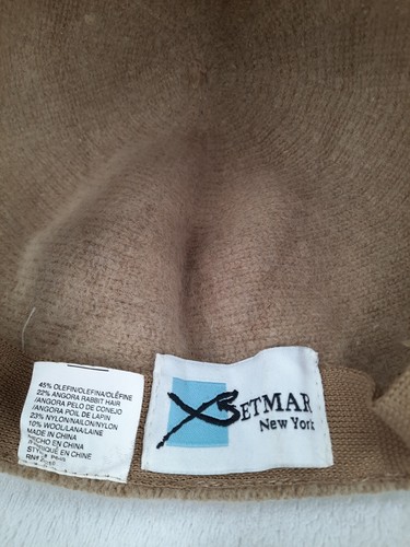 Beige Tan Olefin Angora Blend Hook & Loop Adjustable Baseball Hat by Betmar - Picture 7 of 7